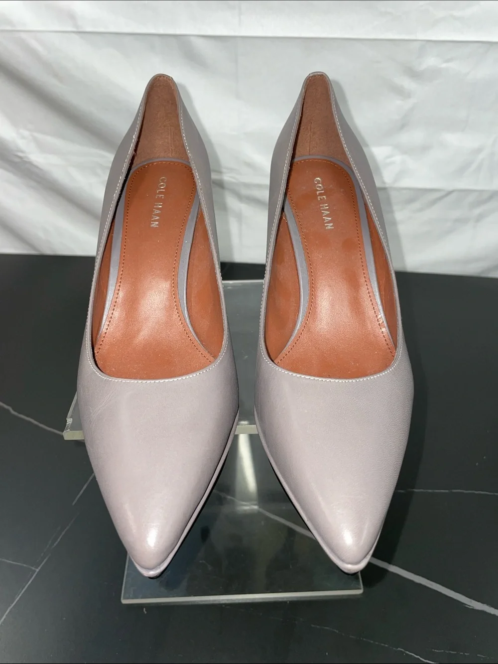 COLE HAAN GRAY LEATHER PUMPS FTL-08-127